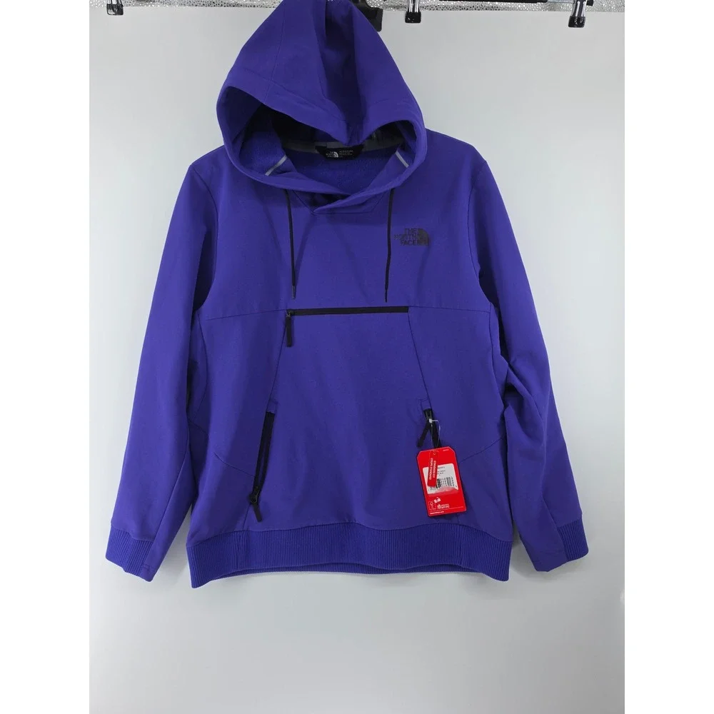 The North Face Tekno Logo Hoodie Mens Purple Pullover Fleece NF0A3M36 L New