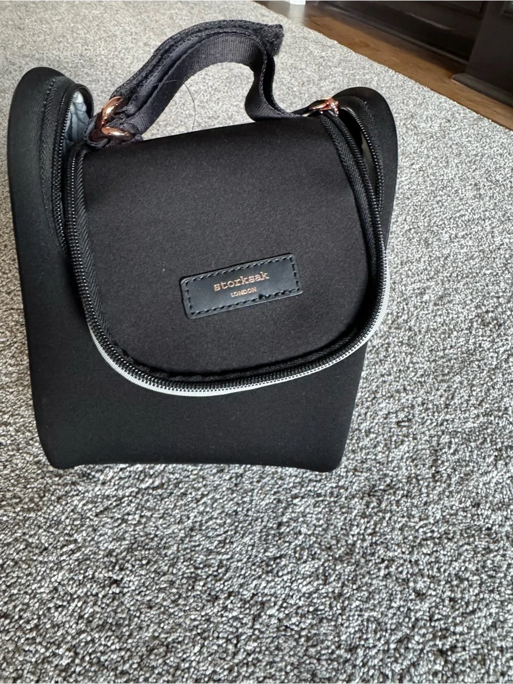 Storksak gold metal zippers