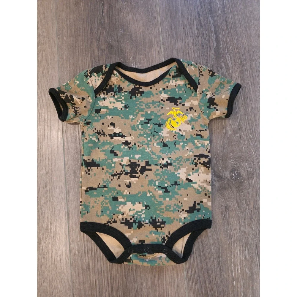 NWOT Marines Camo Infant Size 9-12 months 100% Cotton‎ Bodysuit