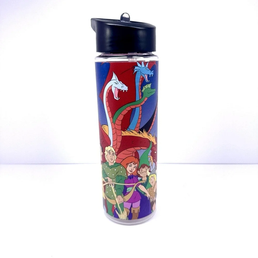 Dungeons & Dragons Cartoon Travel Tumbler Cup Straw Lid Fantasy Character‎ Art