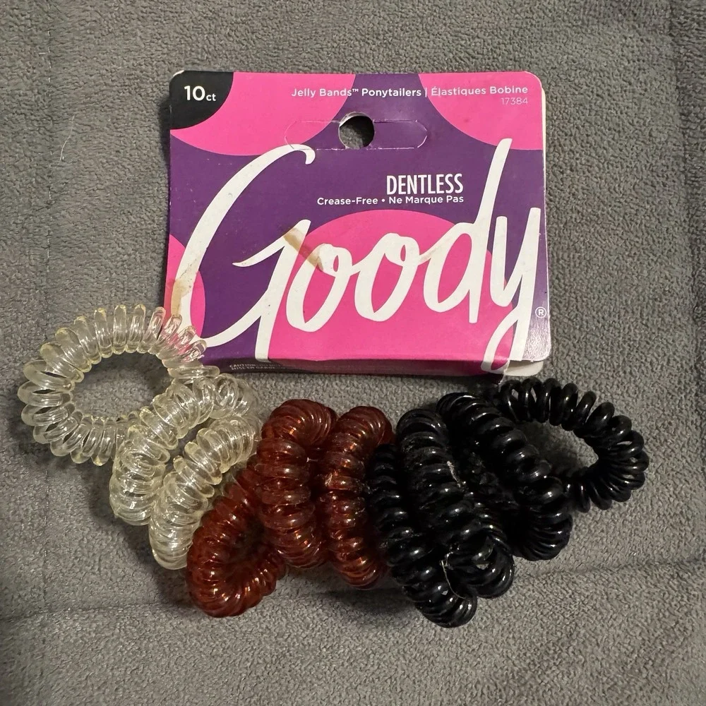 GOODY Dentless Jelly Bands Coil Mini Ponytails 10ct NEW