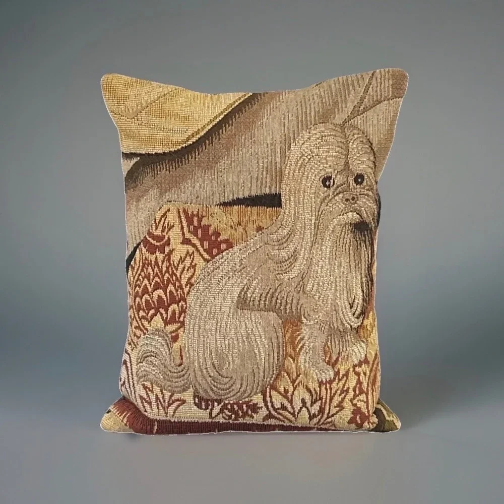 CJC St Simons Island French Tapestry Dog Pillow Woven Velvet France