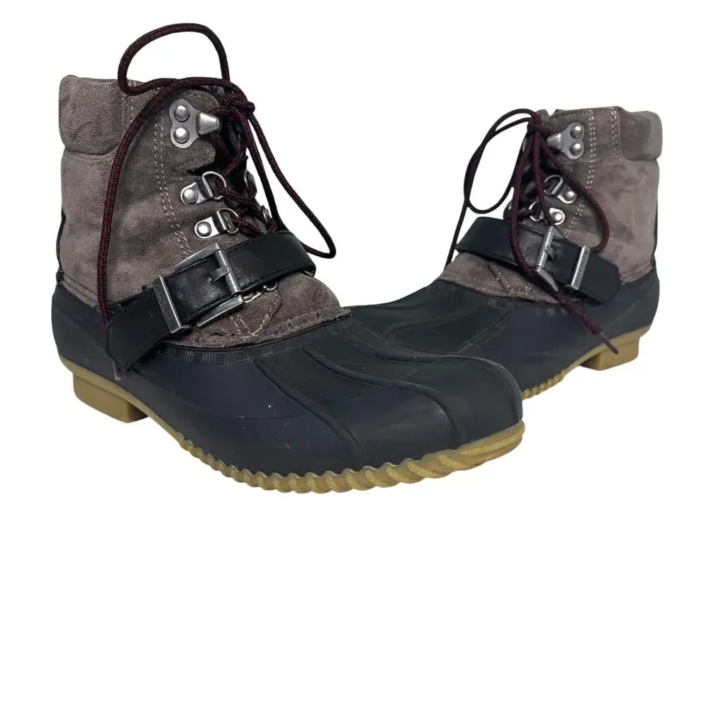 Tommy Hilfiger Gray Suede Fleece Lined Duck Boots 9