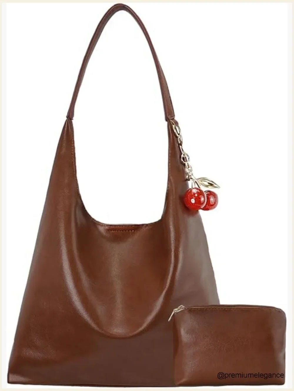 Large Vegan Leather Hobo Bag Crossbody Shoulder Tote Purse