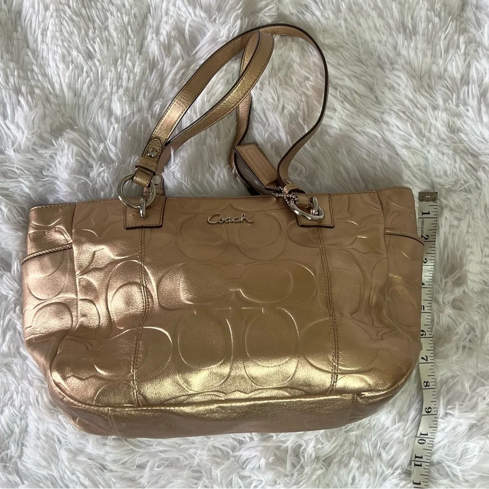 Coach metallic gold
