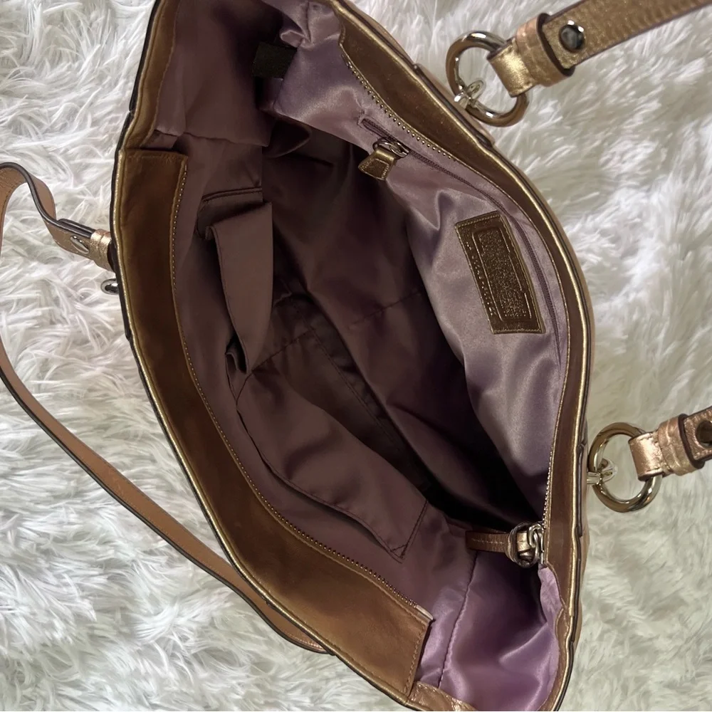 Coach metallic gold
