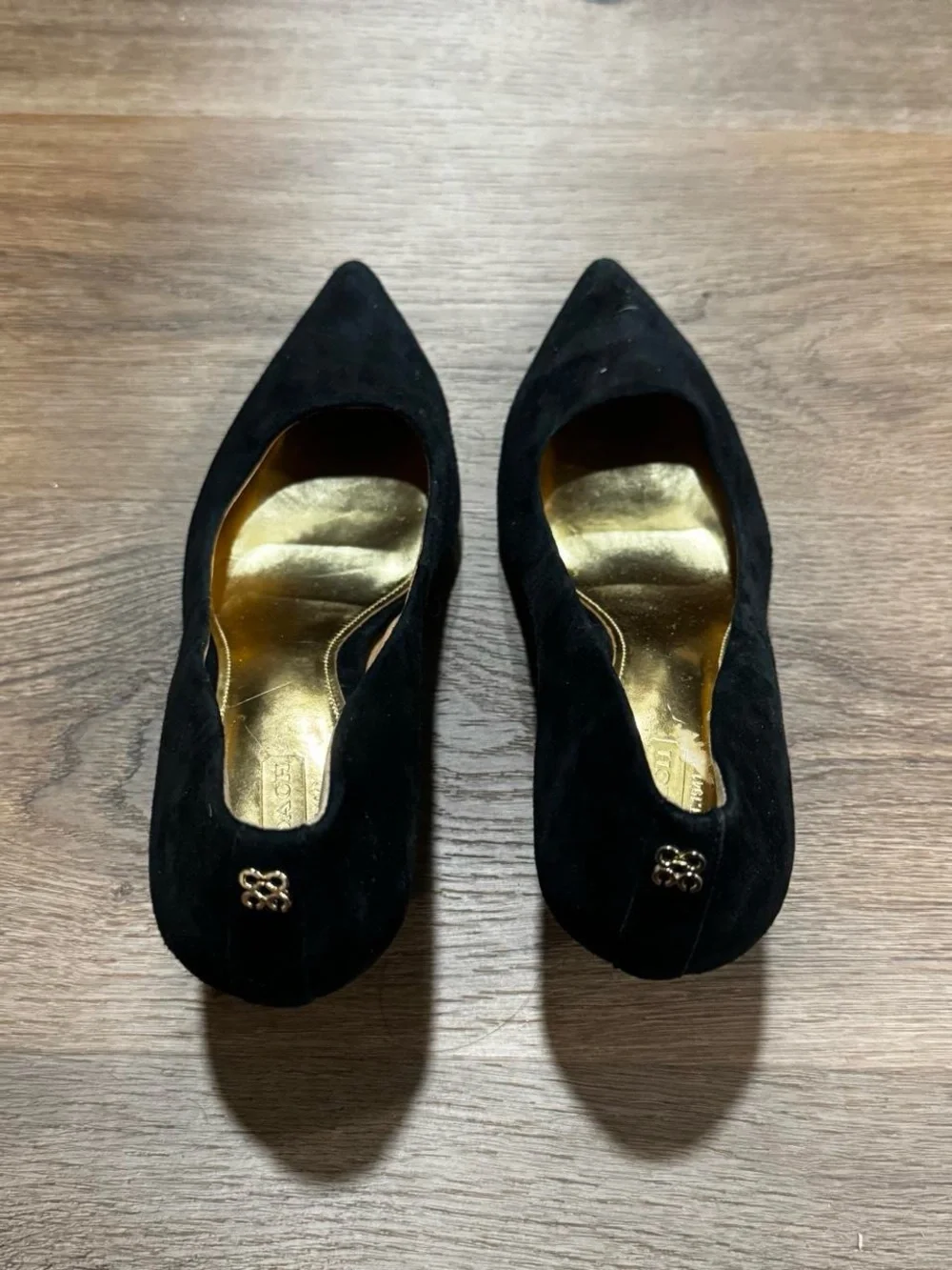 Coach black suede