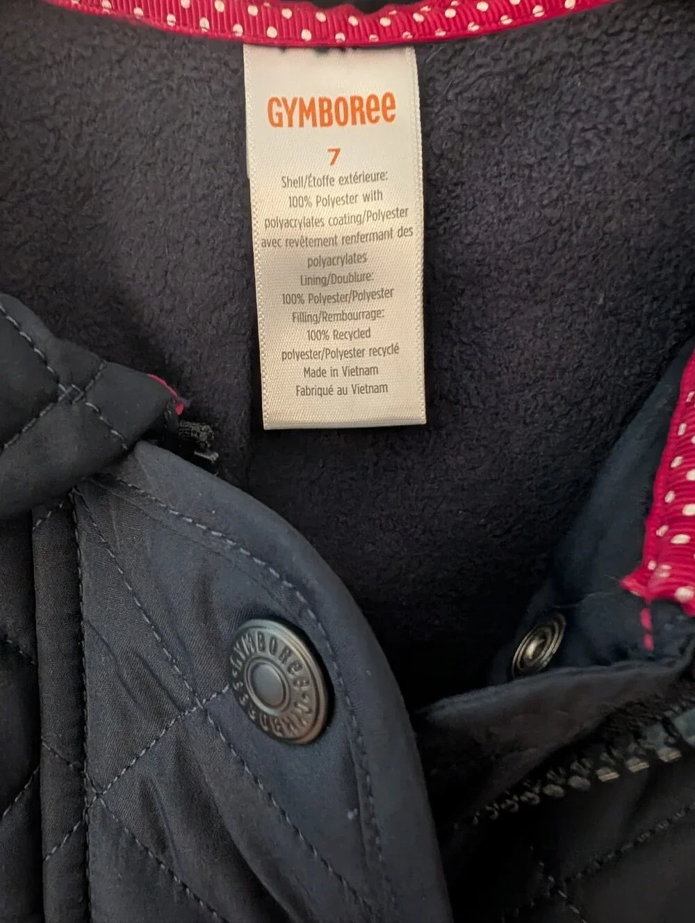 Gymboree girls quilted