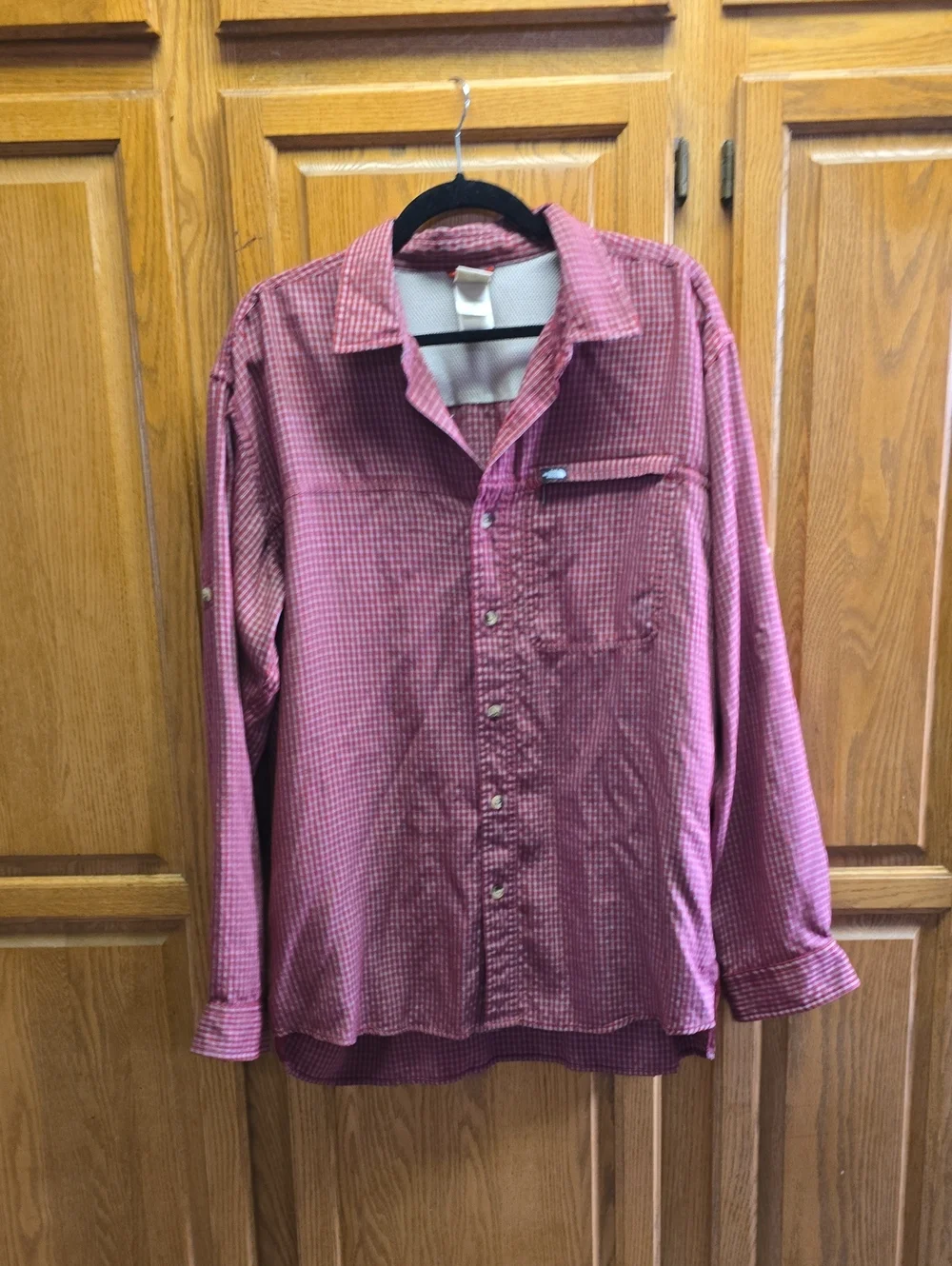 The North Face Men's Red Check Button-Down Shirt