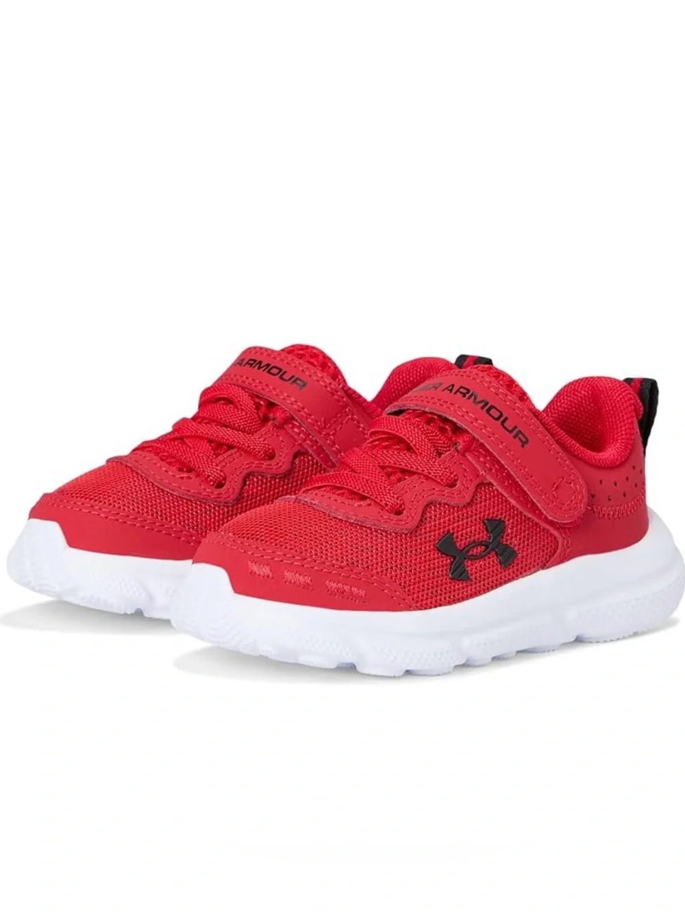 Under Armour Kids Red and White Athletic Sneakers