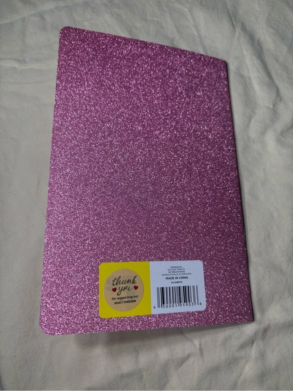 Journal pink glitter