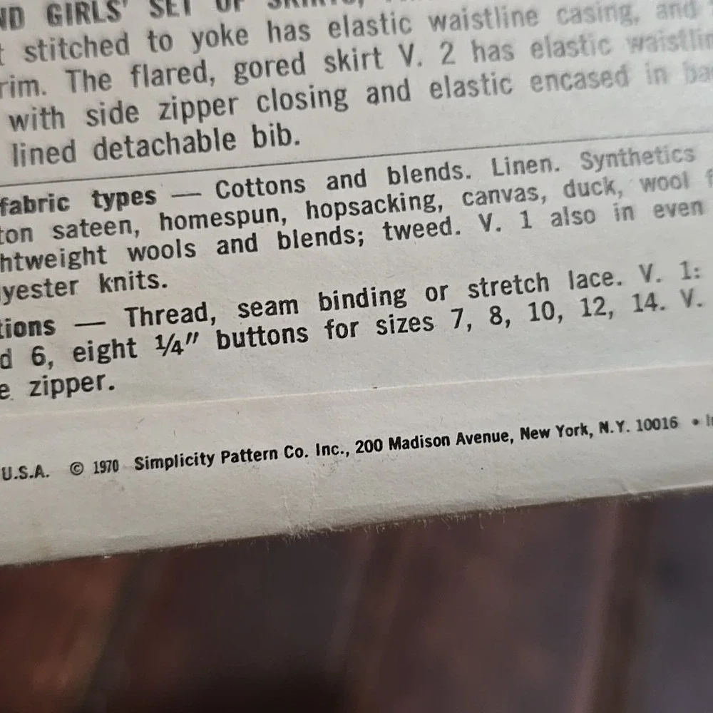Simplicity vtg 70s
