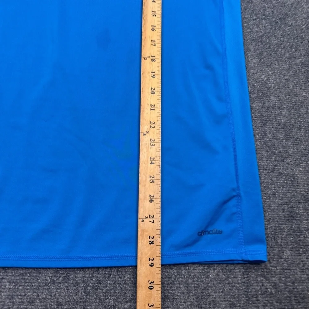 adidas techfit climalite T Shirt Mens Size Large Blue Athleisure‎ Crew Neck