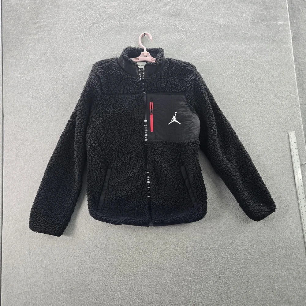Jordan Boy Jacket XL Black Fleece Air‎ Jumpman Logo Zipper Long Sleeve