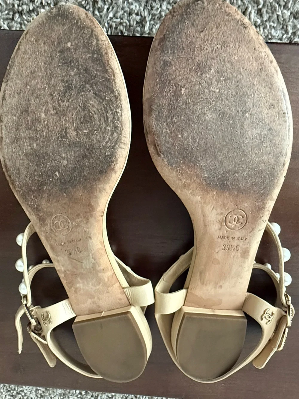CHANEL sandals strap