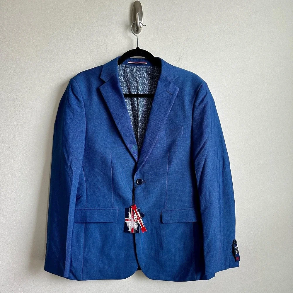 Soul of‎ London Blazer Mens 38R Slim Fit 7 Drop Sport Coat Jacket Floral Lined