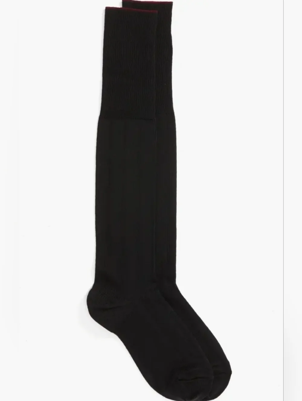NEW Nordstrom Black Over The Knee‎ Merino Wool Blend Dress Socks