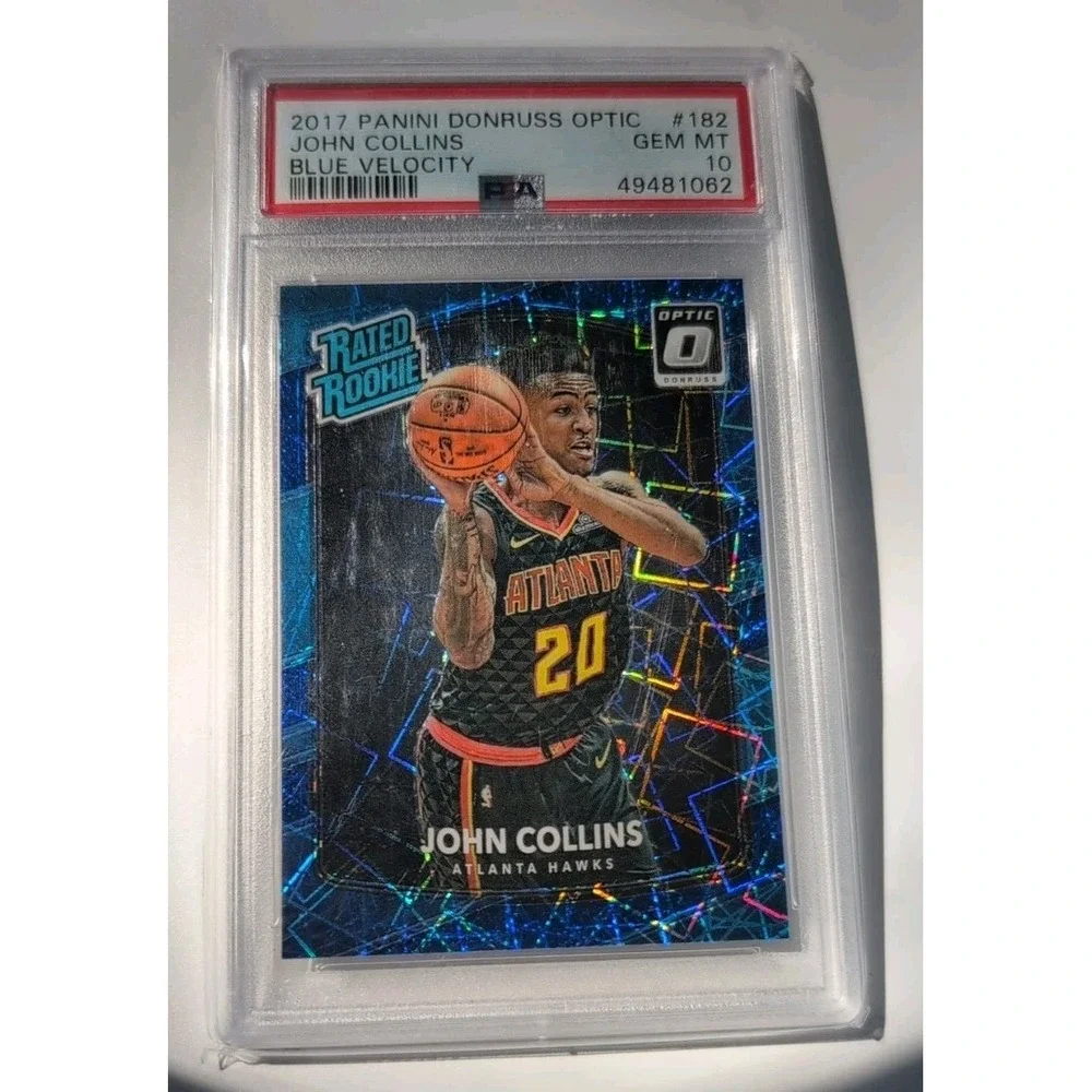 2017 Optic Rated Rookie Blue‎ Velocity JOHN COLLINS RC Basketball Card PSA 10