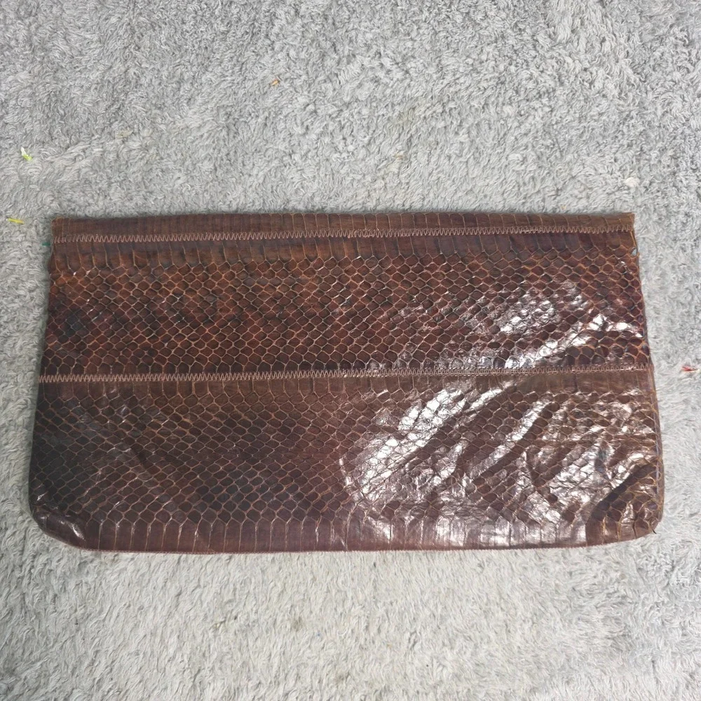 Vintage Ruth Saltz Clutch Genuine Snakeskin Envelope‎ Clutch Evening Bag EXOTIC