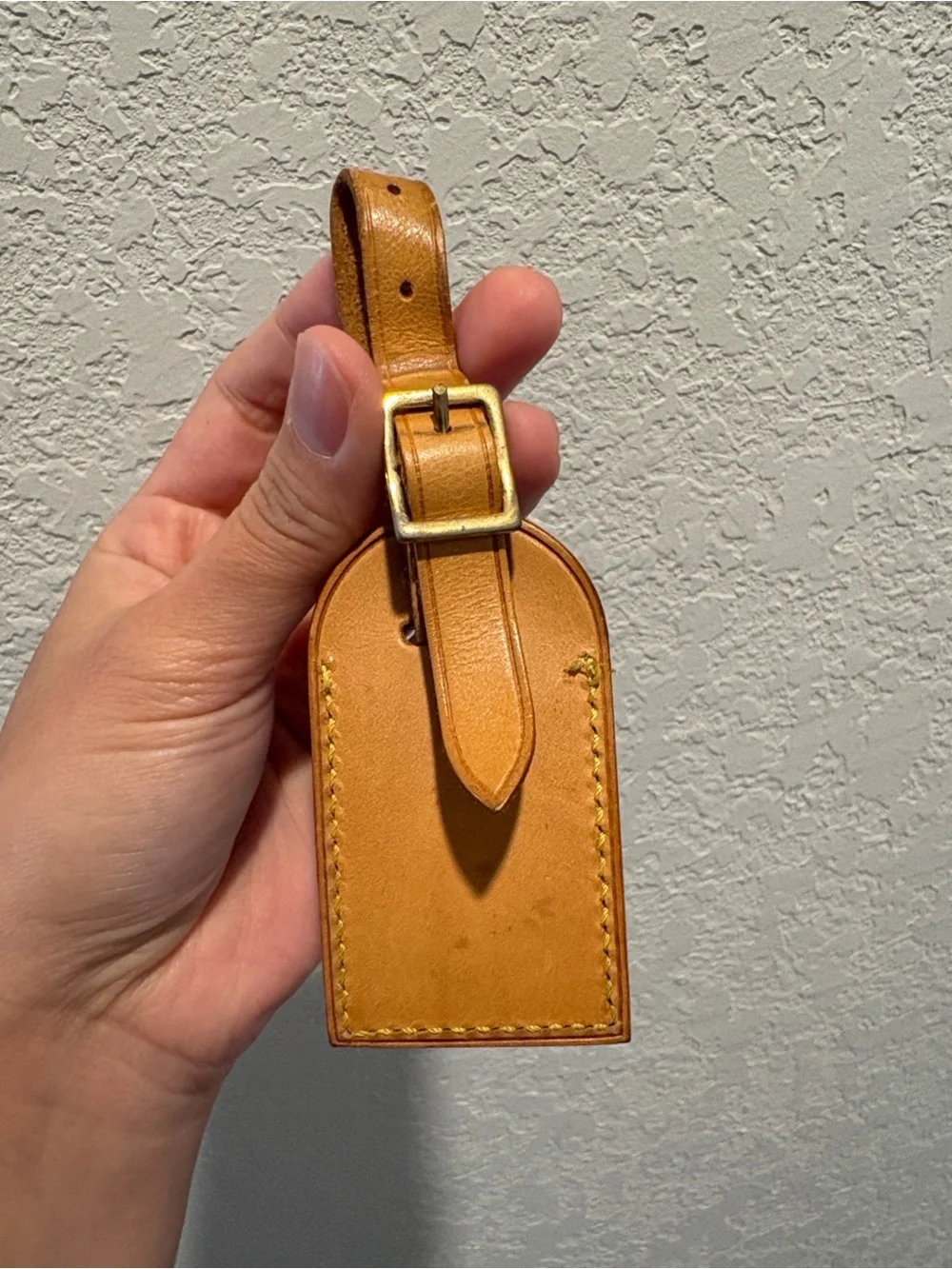 Louis Vuitton Vachetta Leather Luggage Tag in Tan