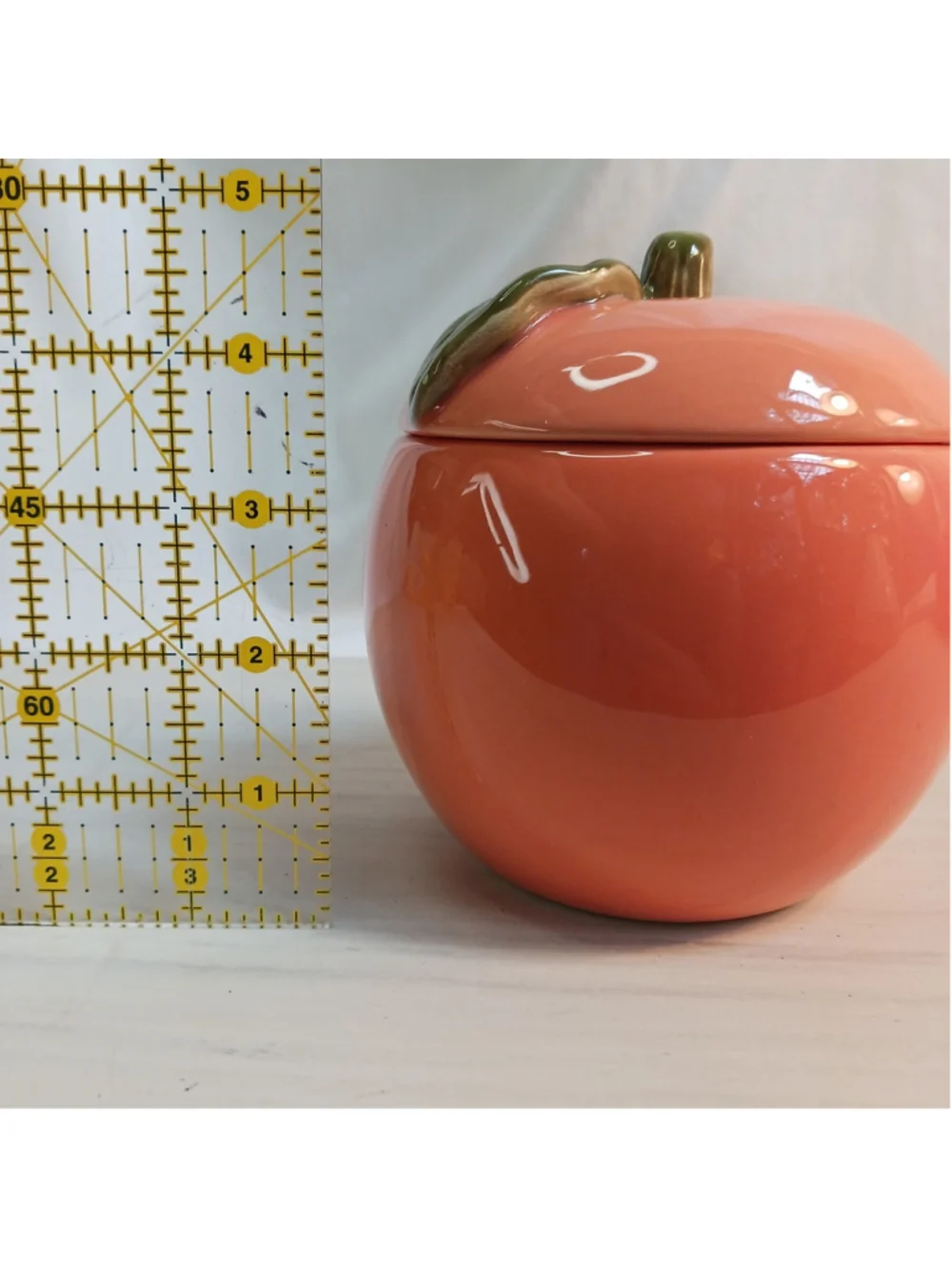 Ceramic Peach Jar Kitchen Orange With Lid Just Peachy By Ashland Spring juicy