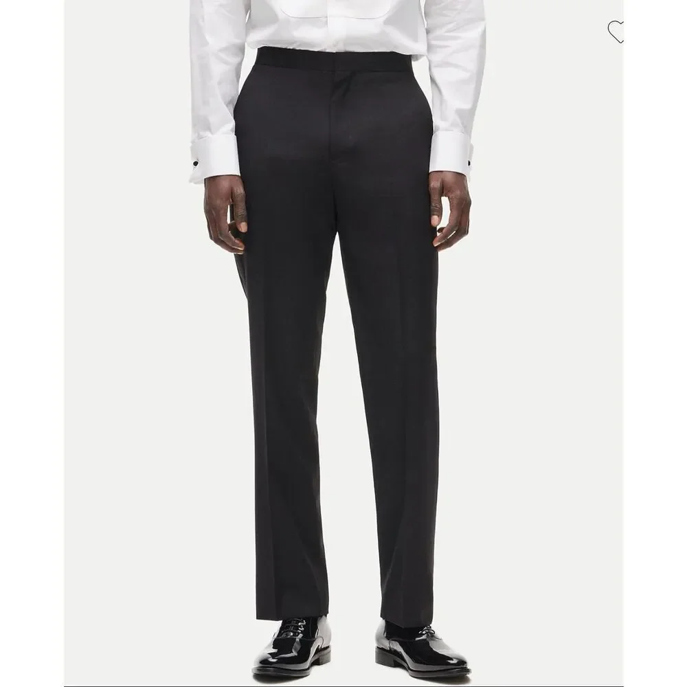J. Crew Crosby Classic-fit tuxedo pant in Italian wool Black NWT 33/32
