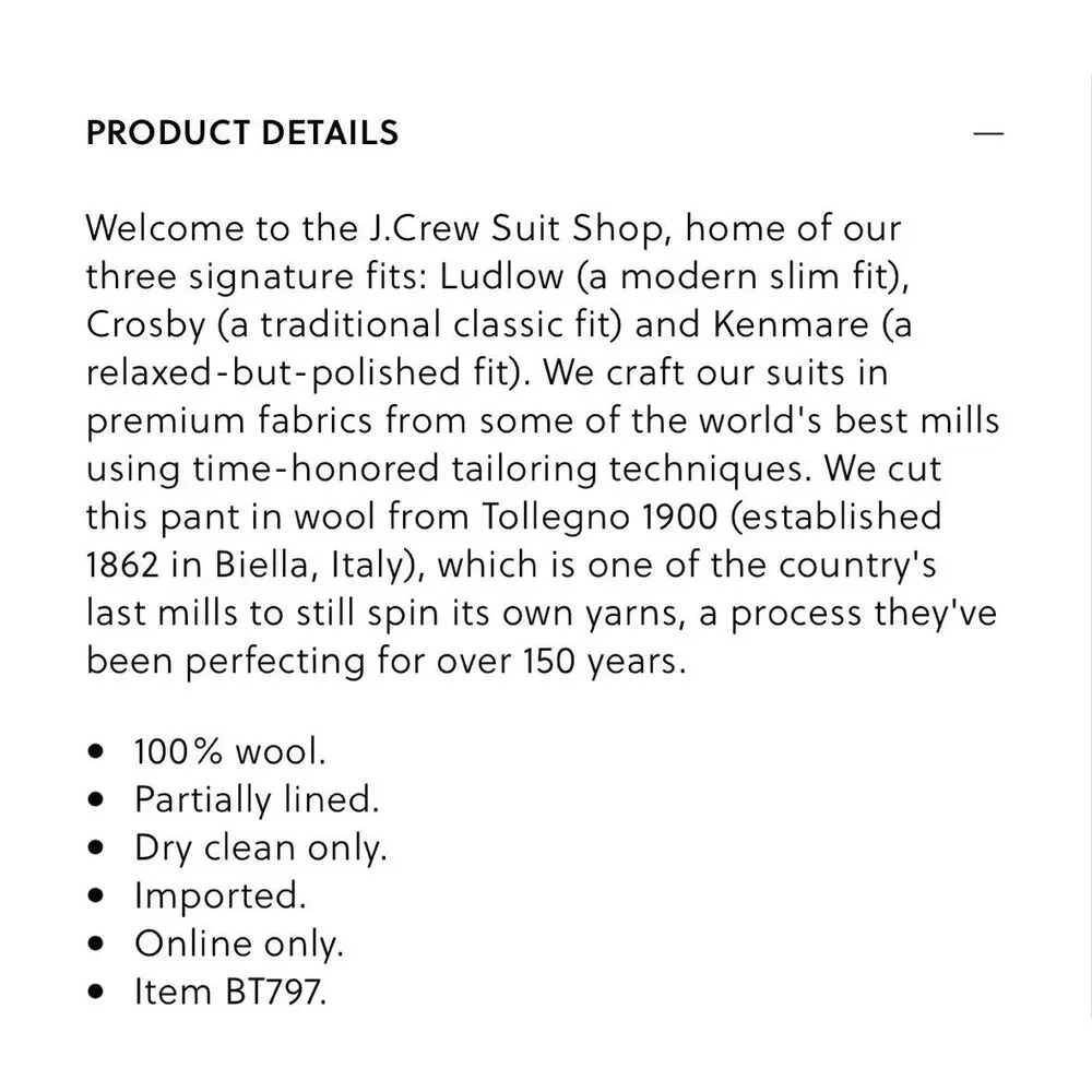 J. Crew crew crosby