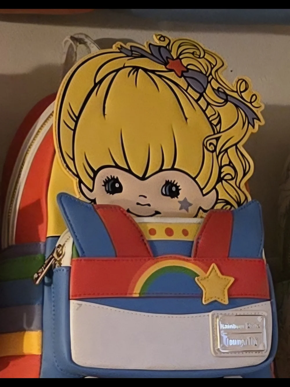 Loungefly Kids Rainbow Star Character Mini Backpack - Blue, Red, Yellow