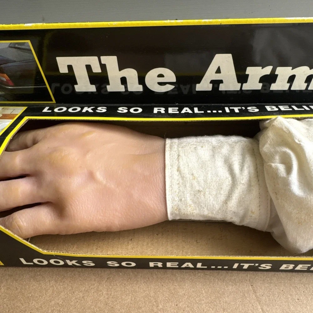 ORIGINAL The Arm Fake Gag Gift Prop Human Hand for Car Trunk Door w/Box 1980s