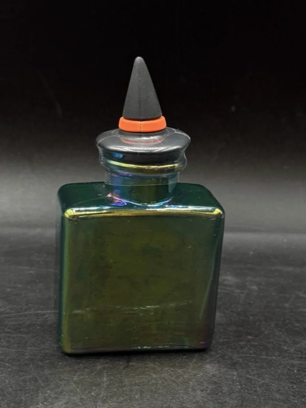 Target Mini Glass Green Tonic Potion Bottle Witch’s Hat Iridescent Halloween NEW