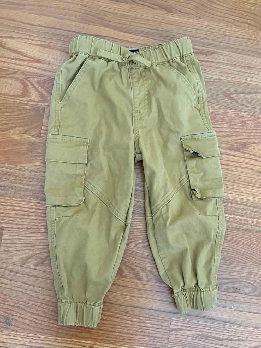 Never Worn Deux par Deux Boys' Olive-Tan Cargo Pants