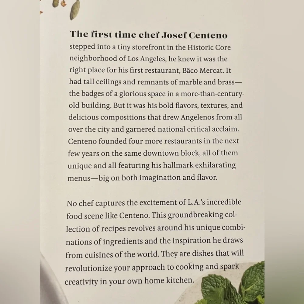 bäco Cookbook by‎ Josef Centeno Los Angeles