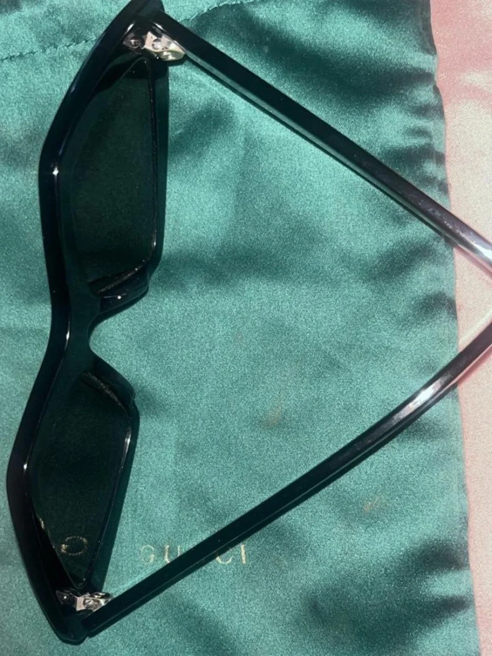 Gucci Black Sunglasses with Crystal Accents
