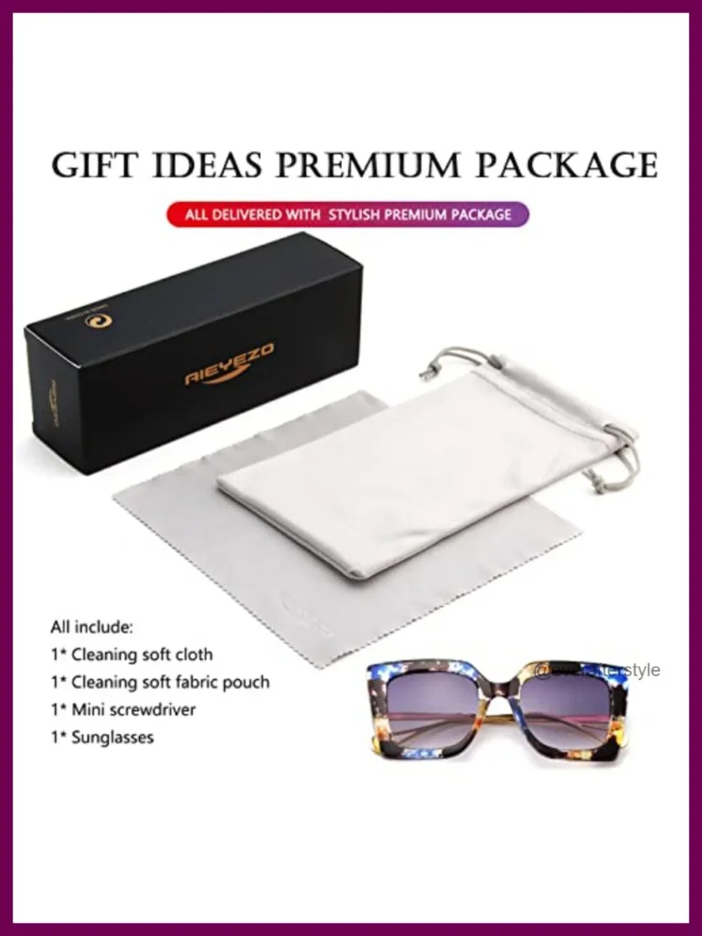 Oversized Square Sunglasses for Women Trendy Retro UV400 Protection Pearls