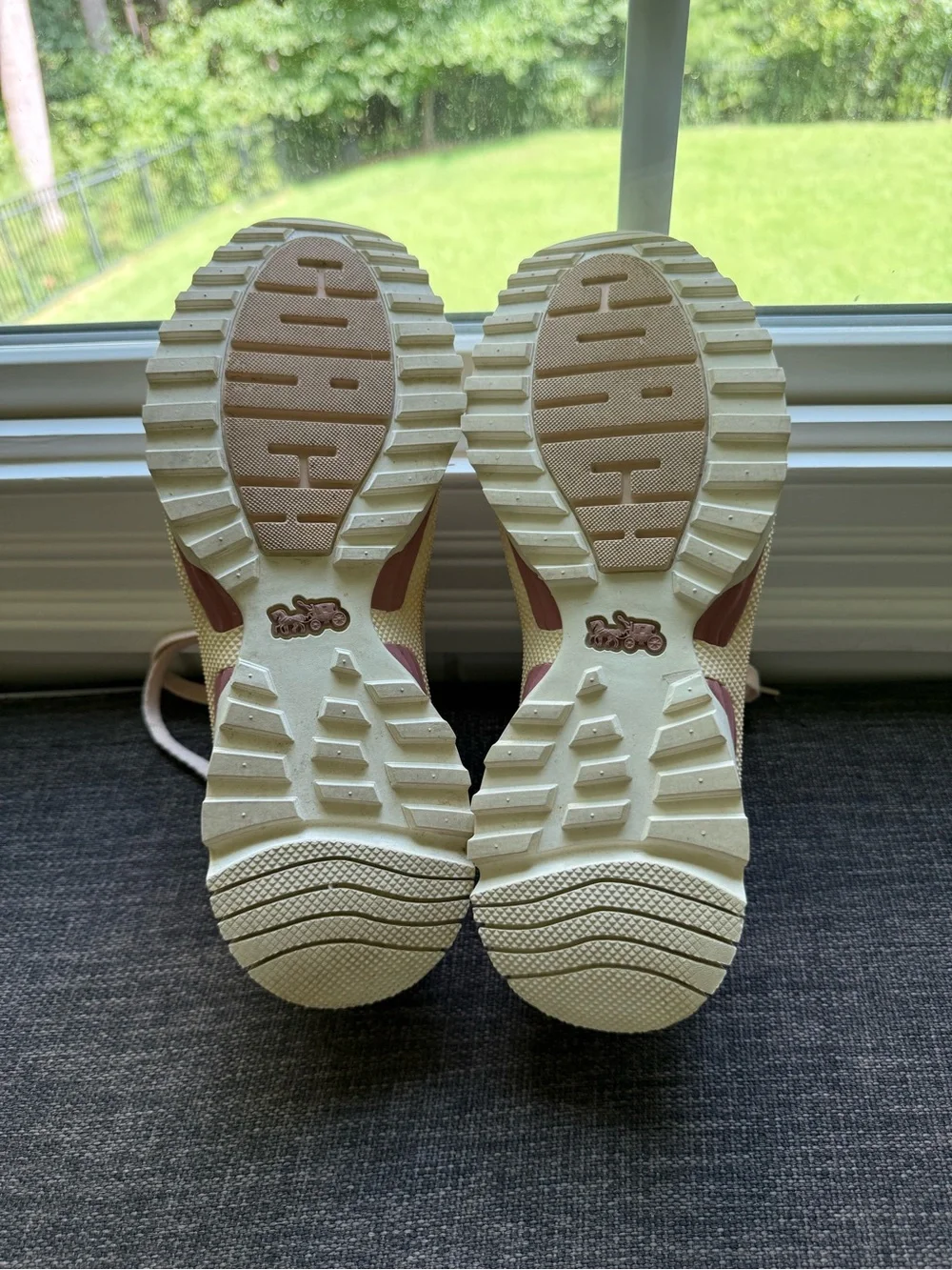COACH C143 Women’s Pastel Leather & Suede Runner Sneakers