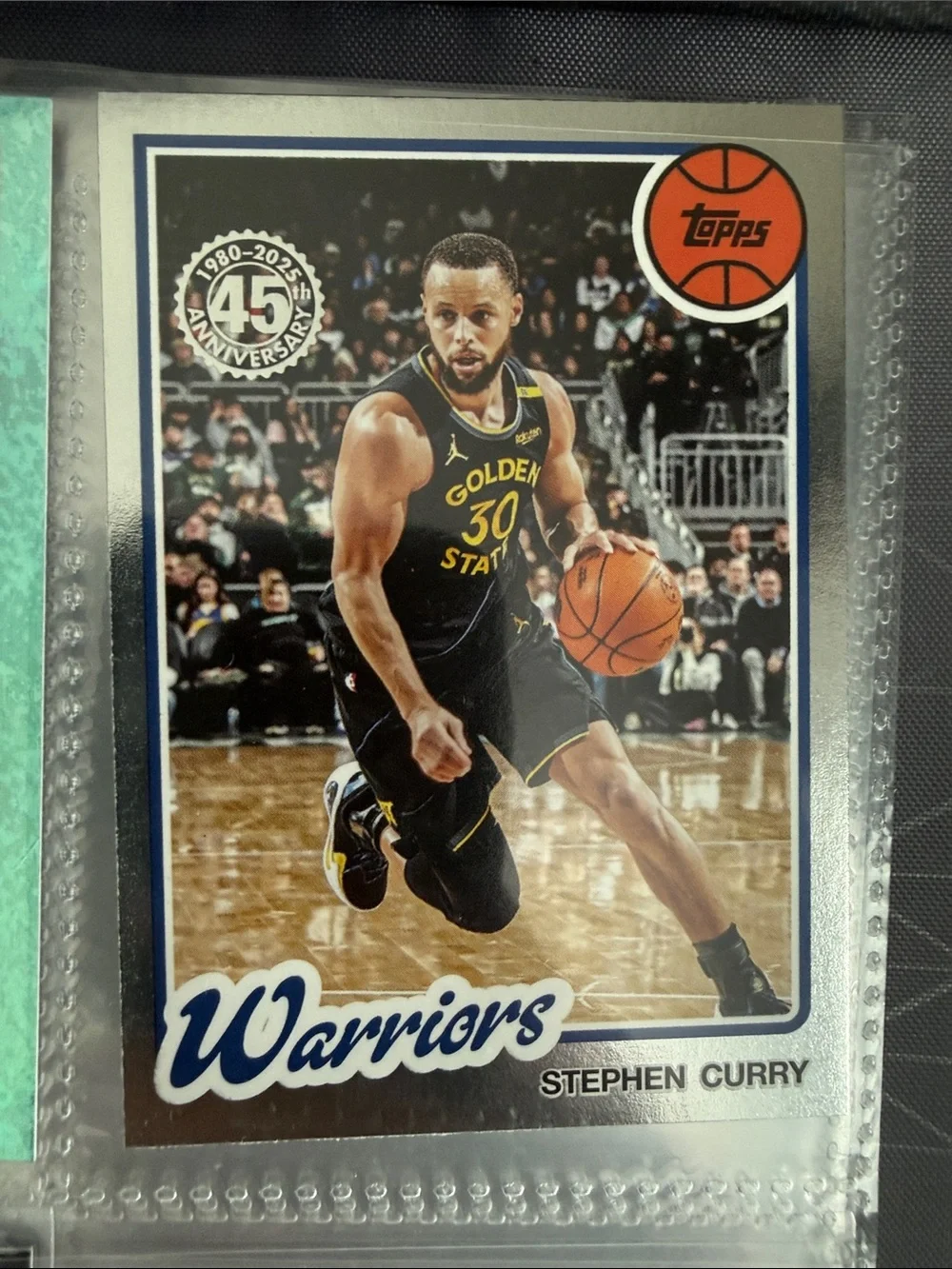 Topps Stephen Curry Warriors Trading Card - Black, Yellow, Blue
