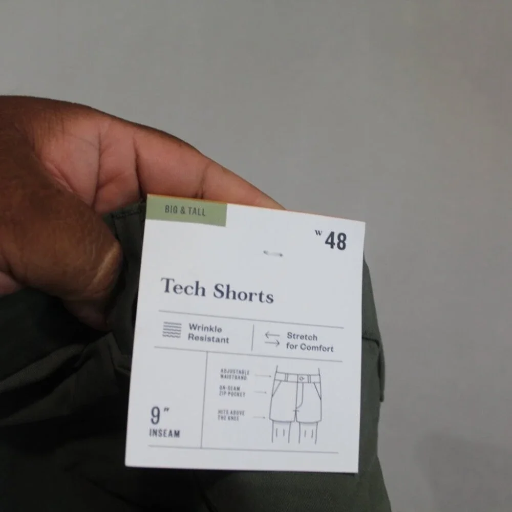 GoodFellow & CO Green Men Chino Pants Wrinkle Resist Stretch Linden Size 48