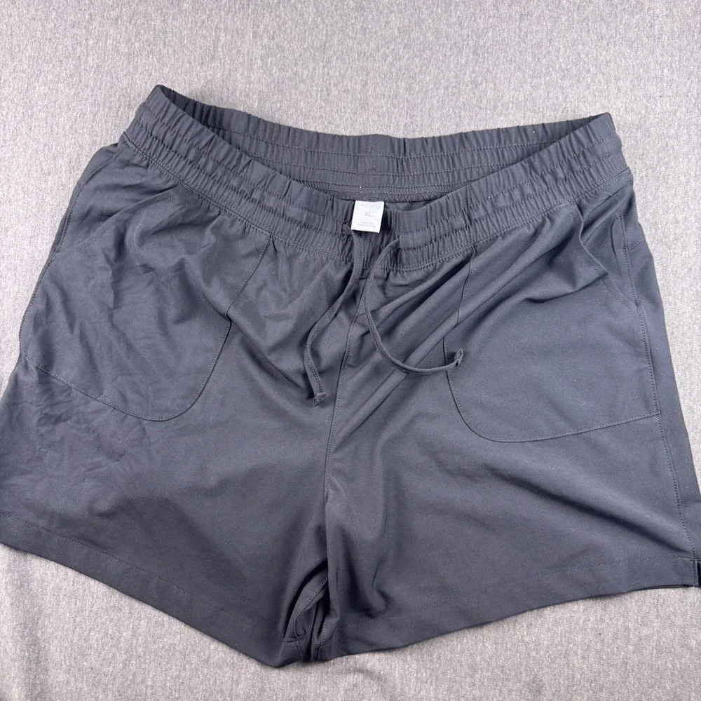 BCG Mens Athletic Workout‎ Shorts Black XL Elastic Drawstring Pockets 10659191