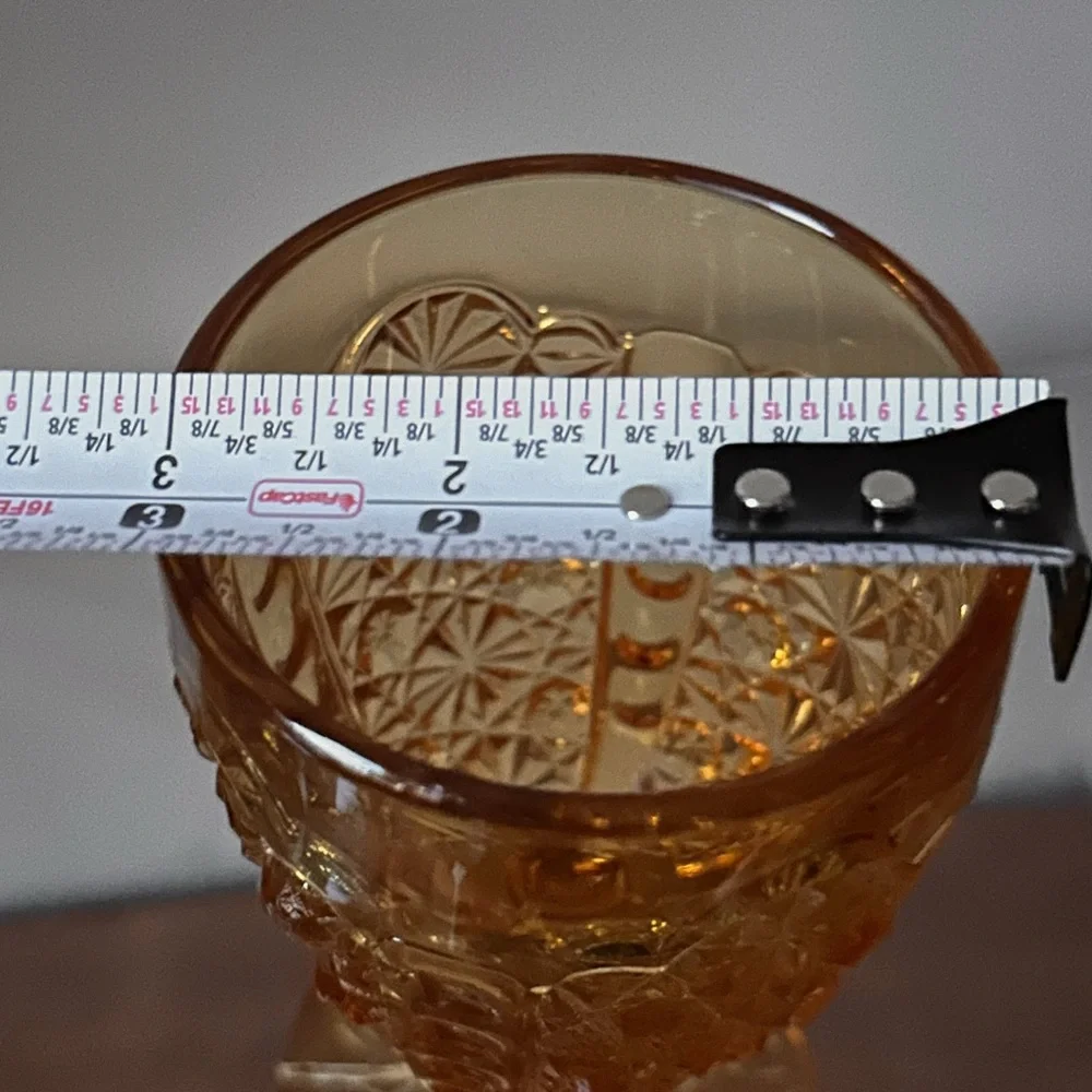 Vintage amber goblet