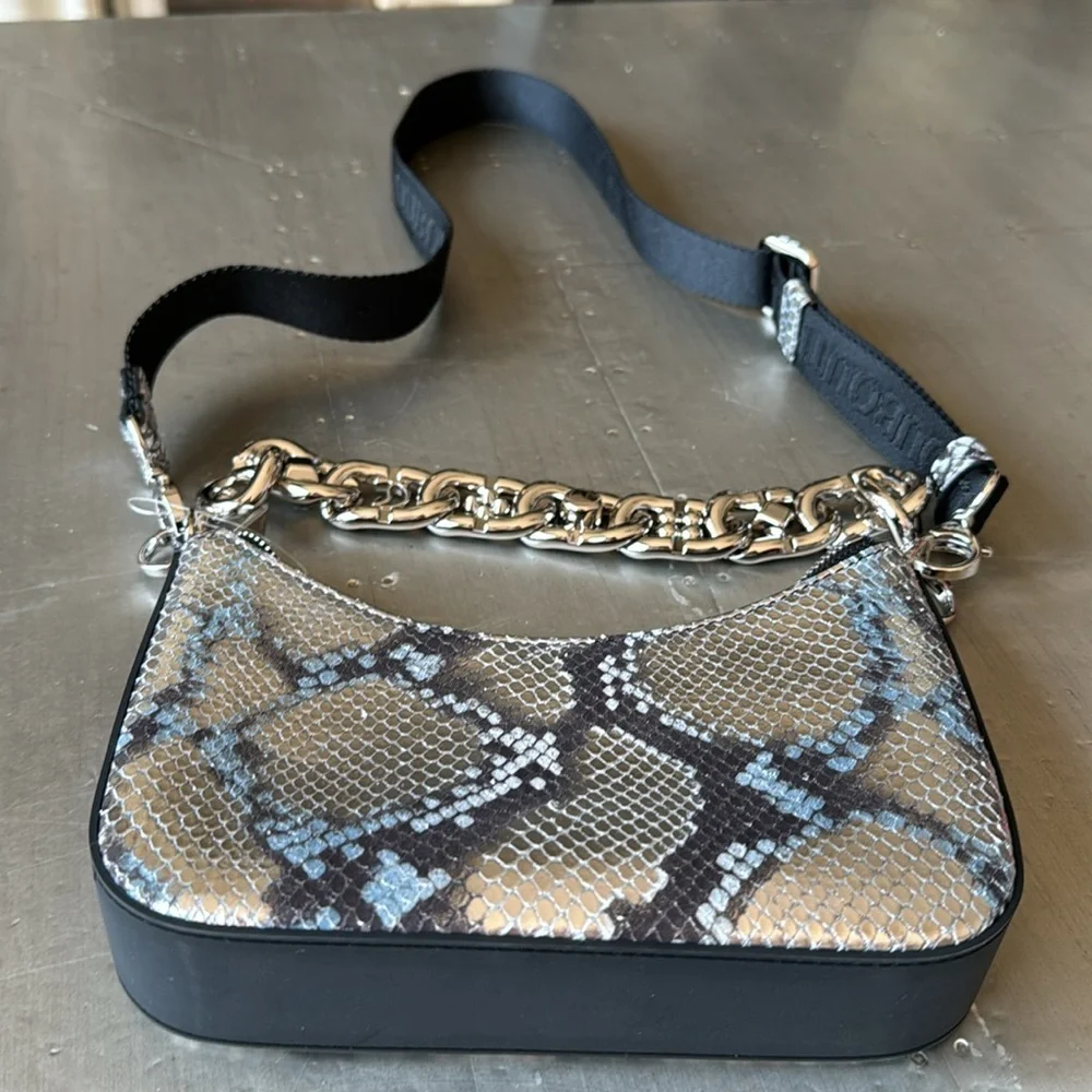 Christian Louboutin Loubila black silver chain shoulder bag crossbody mini
