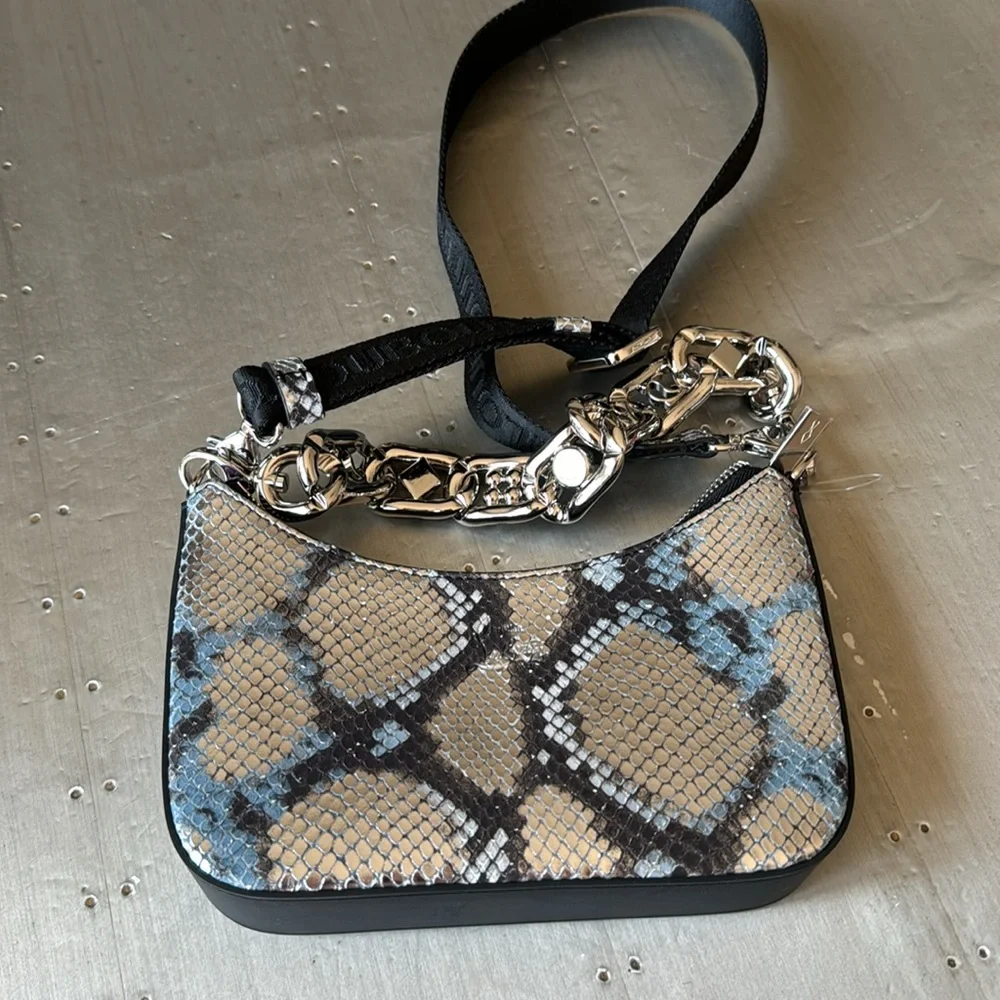 Christian Louboutin Loubila black silver chain shoulder bag crossbody mini