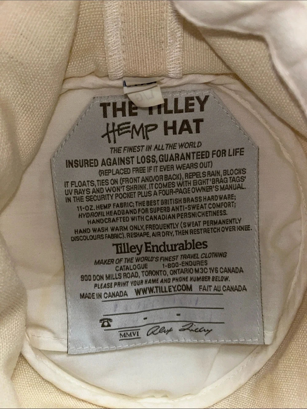 Tilley classic beige