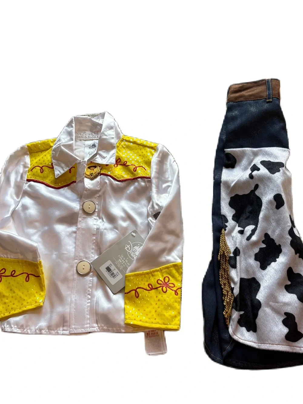 Disney Store Toy Story Jessie Costume Jacket with Cowgirl Chaps NEW Sz 3 Costume