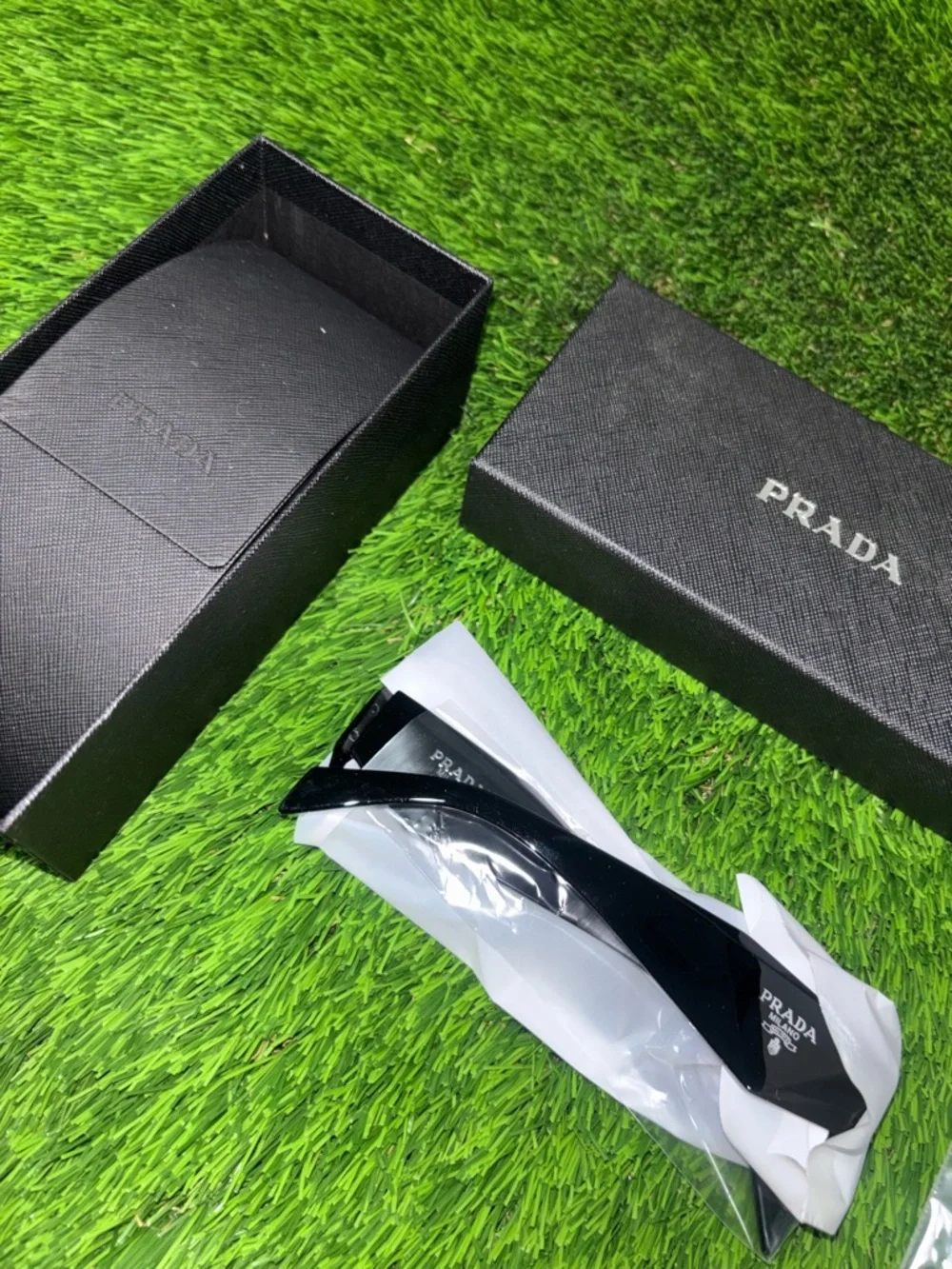 Prada black rectangular