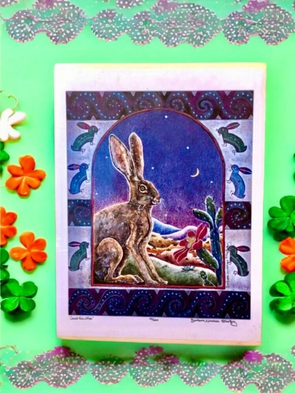 Barbara Nurallah Starkey Signed Rabbit Print JACK THE WISE 29/600 New Mexico