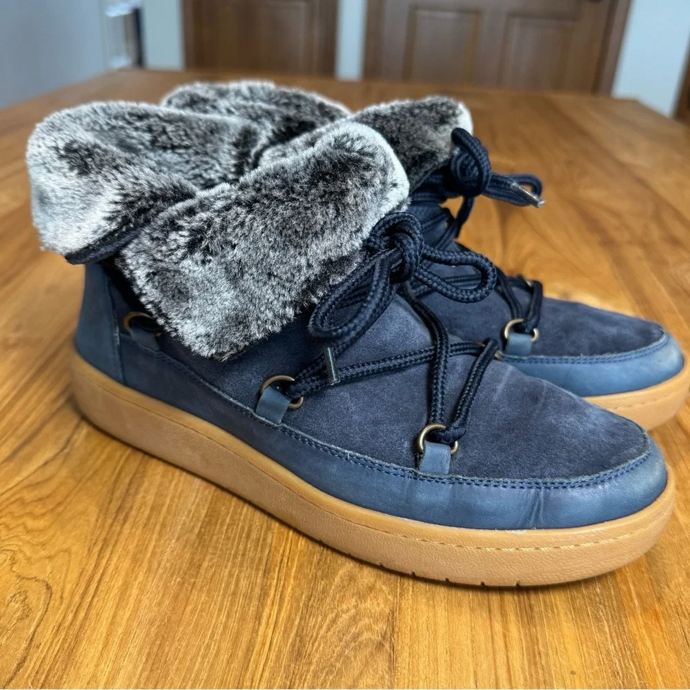 Suede Winter Boots Women’s 37 (US 6) Joules Charlton Boots Fold-Over Faux Fur