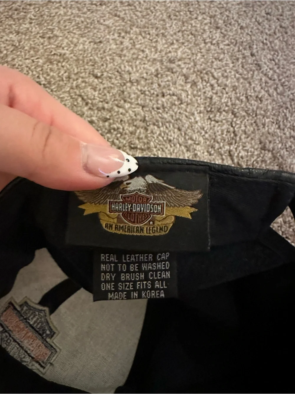 Harley-Davidson leather crown