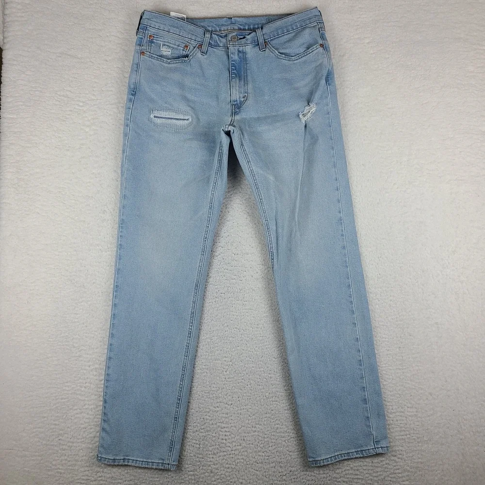 Levi's 541 Jeans Mens 34x34 Blue Athletic Taper Light Wash All Season Tech Denim