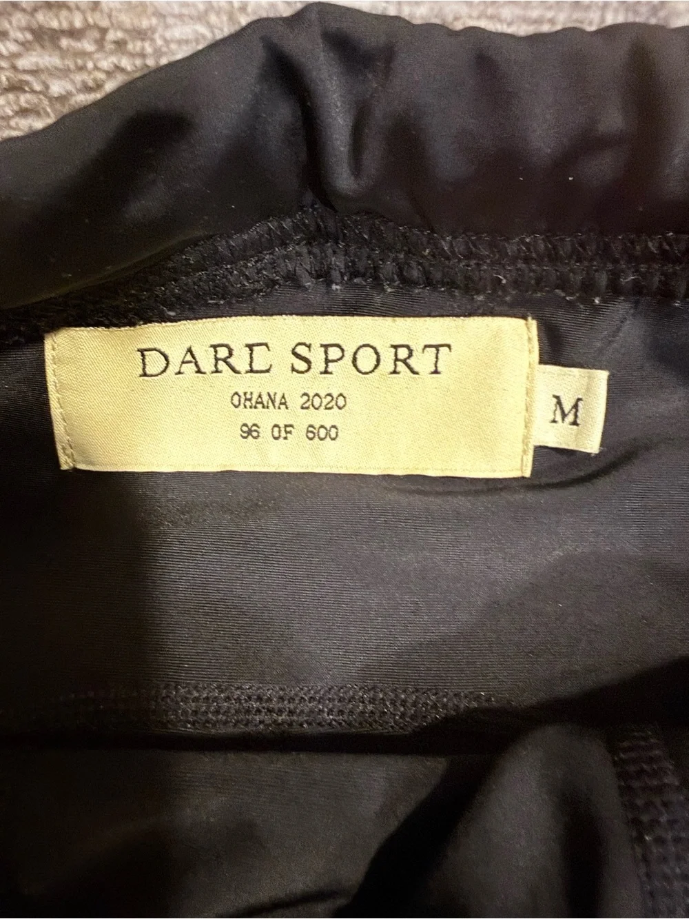 Darc Sport Men's Black Athletic Shorts with Cream Geometric Panel