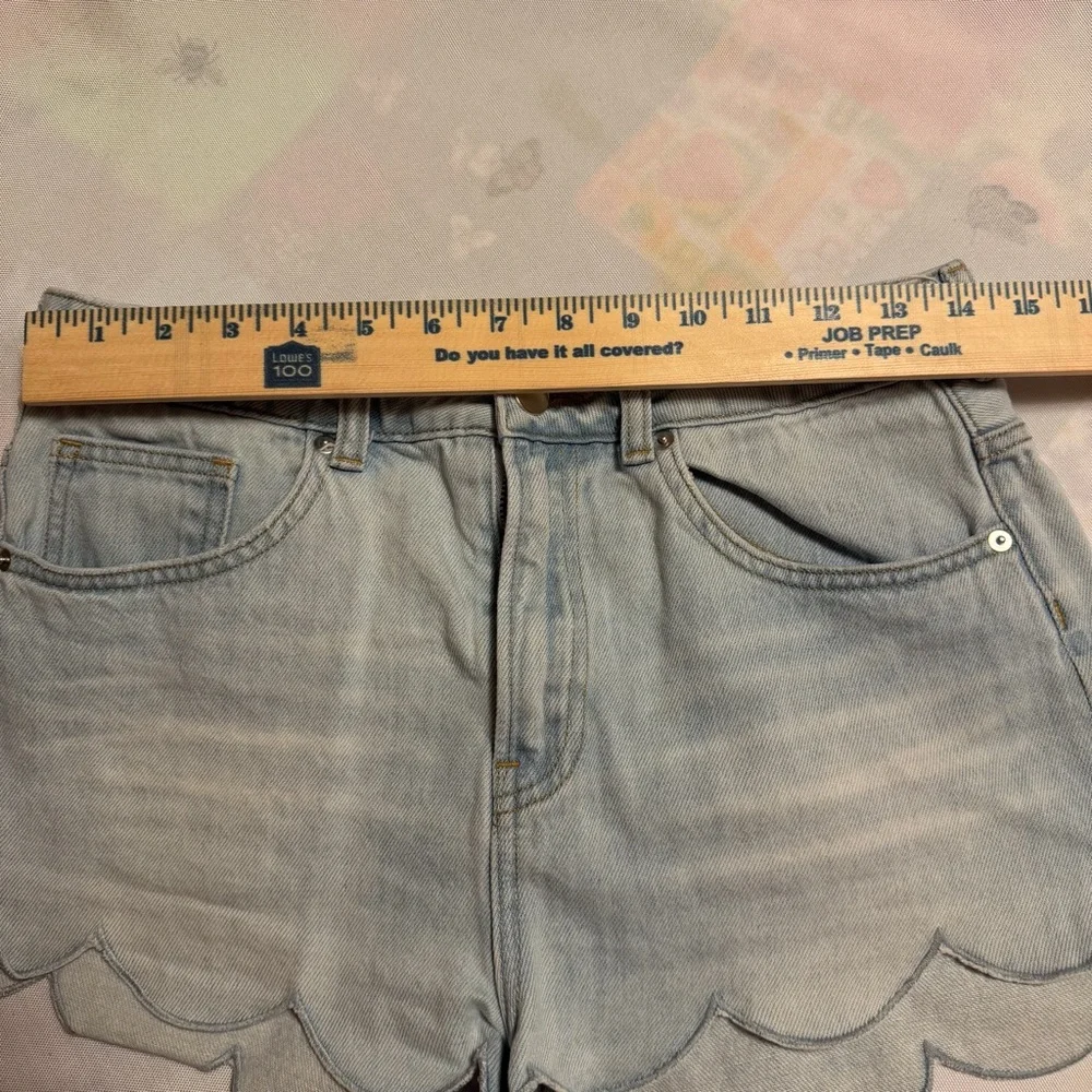 H&M blue scalloped finish